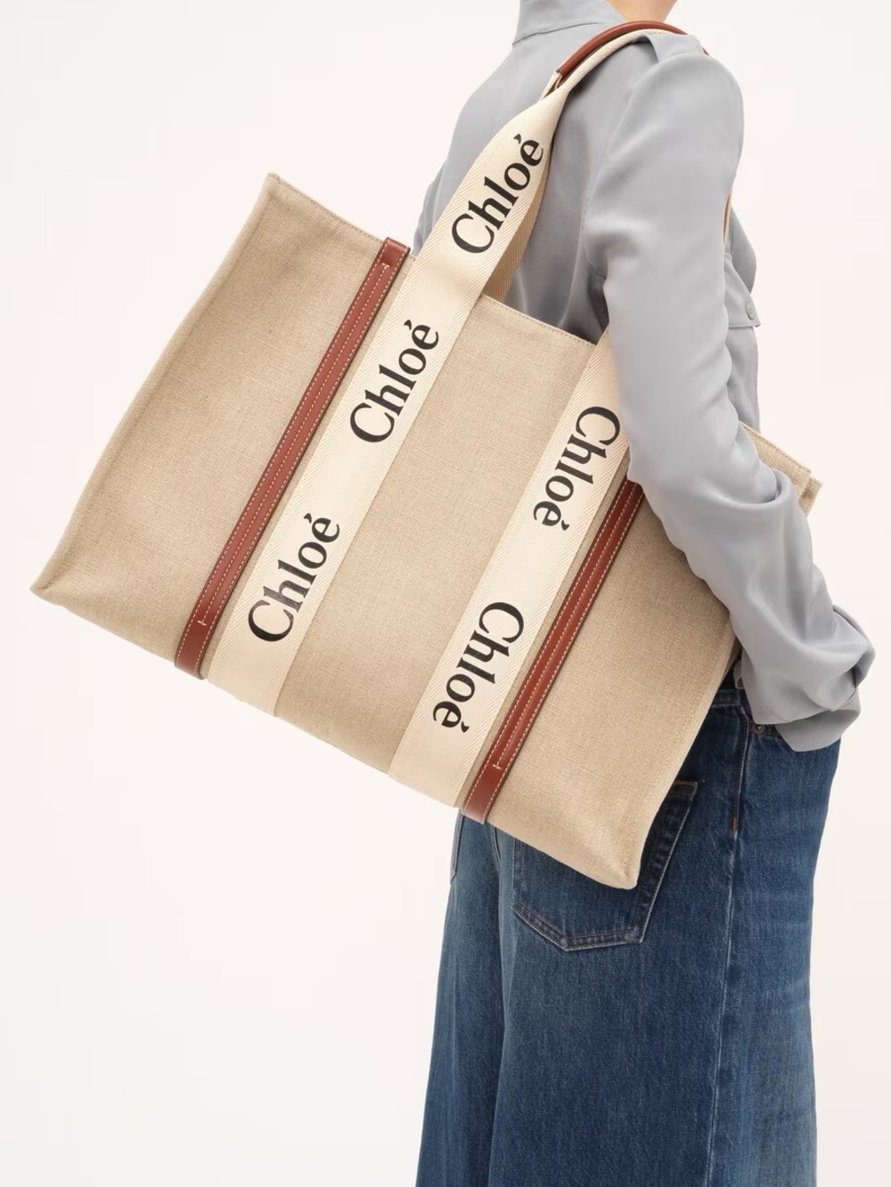 Chloe Woody tote large